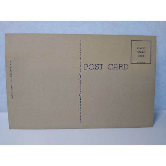 Greetings From Wildwood By The Sea New Jersey Postcard Large Letter Beach Town - Picture 2 of 2